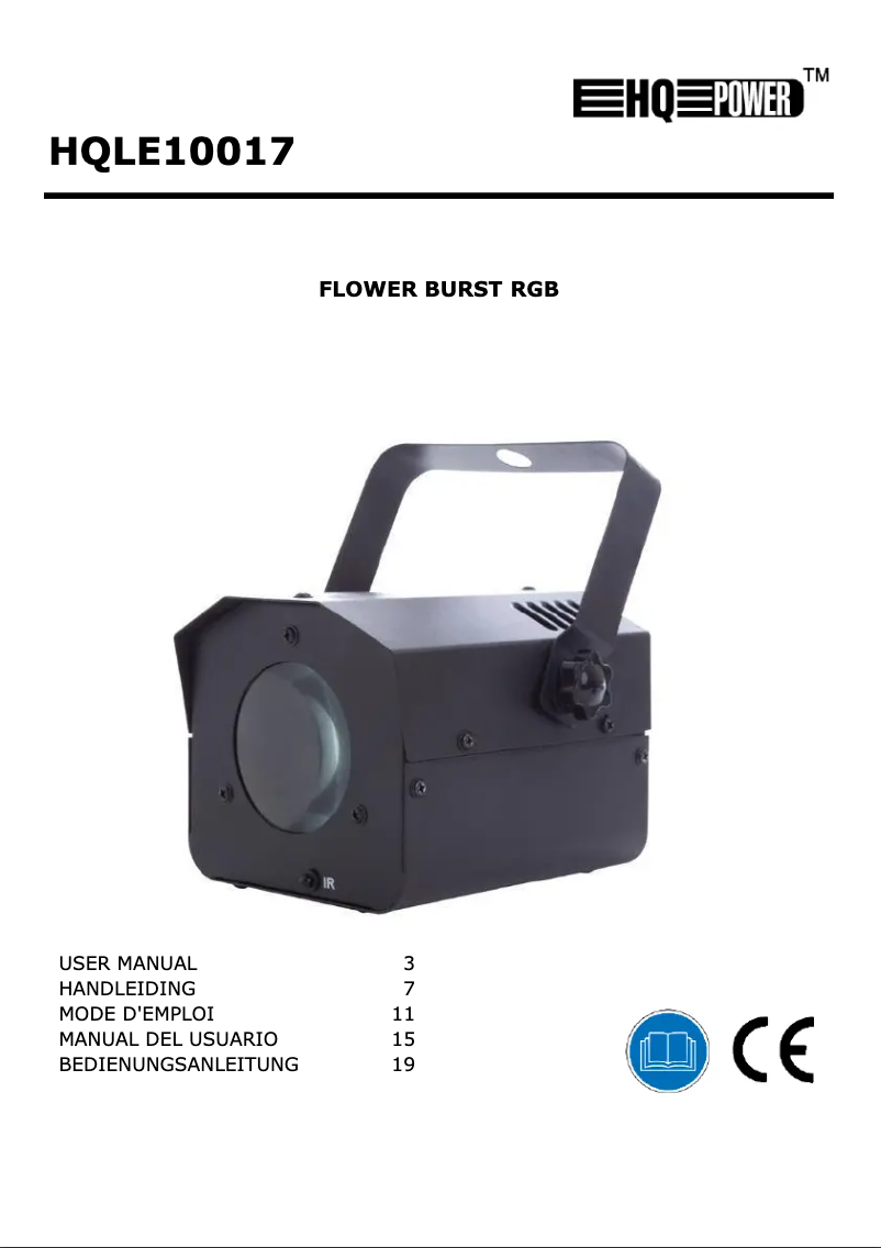 Page n°1 - Manuel utilisateur HQ Power HQLE10017
