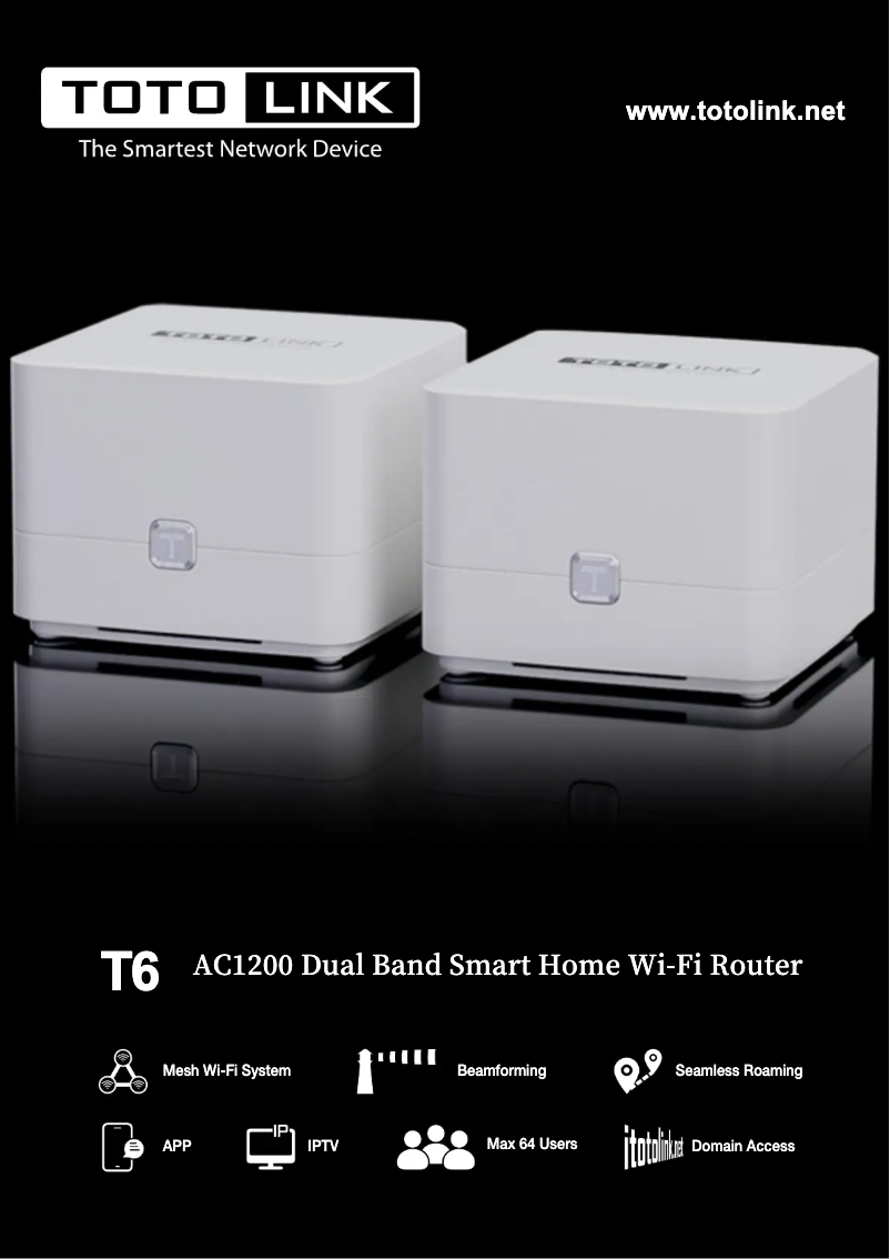 Page 1 de la notice Mode d'emploi Totolink T6