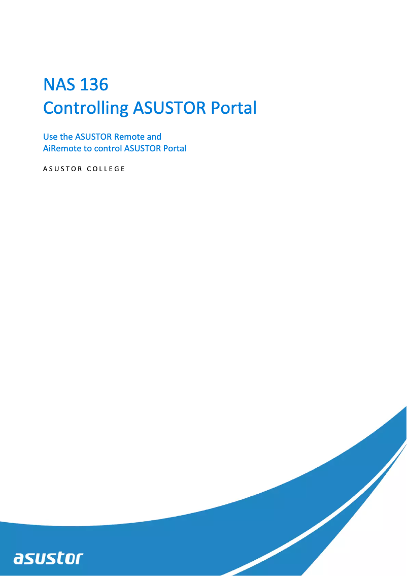 Page n°1 - Manuel utilisateur Asustor AS-RC10