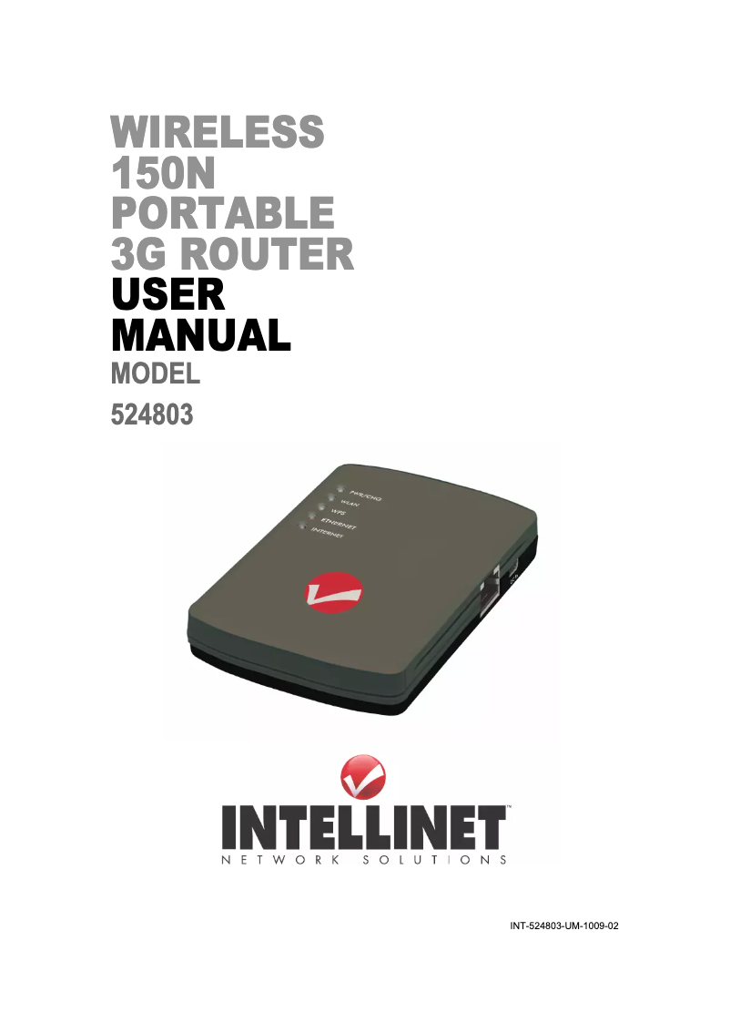Page 1 de la notice Manuel utilisateur Intellinet 524803