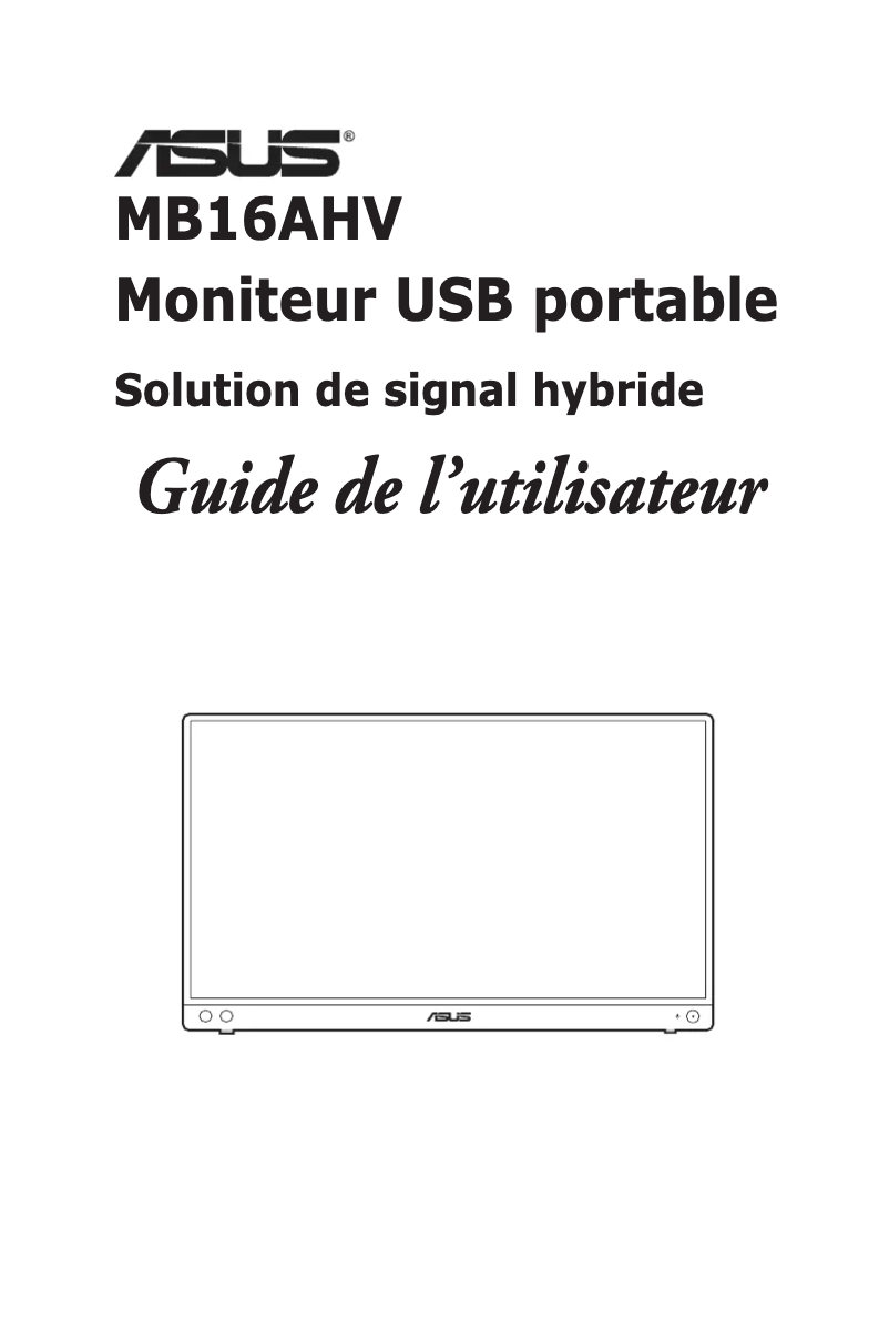 Image de la première page du manuel de l'appareil ZenScreen MB16AHV