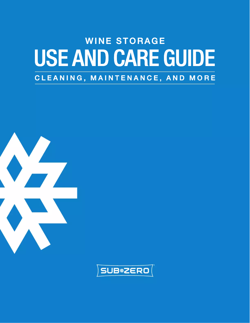 Page n°1 - Manuel utilisateur Sub-Zero IW-30A-RH