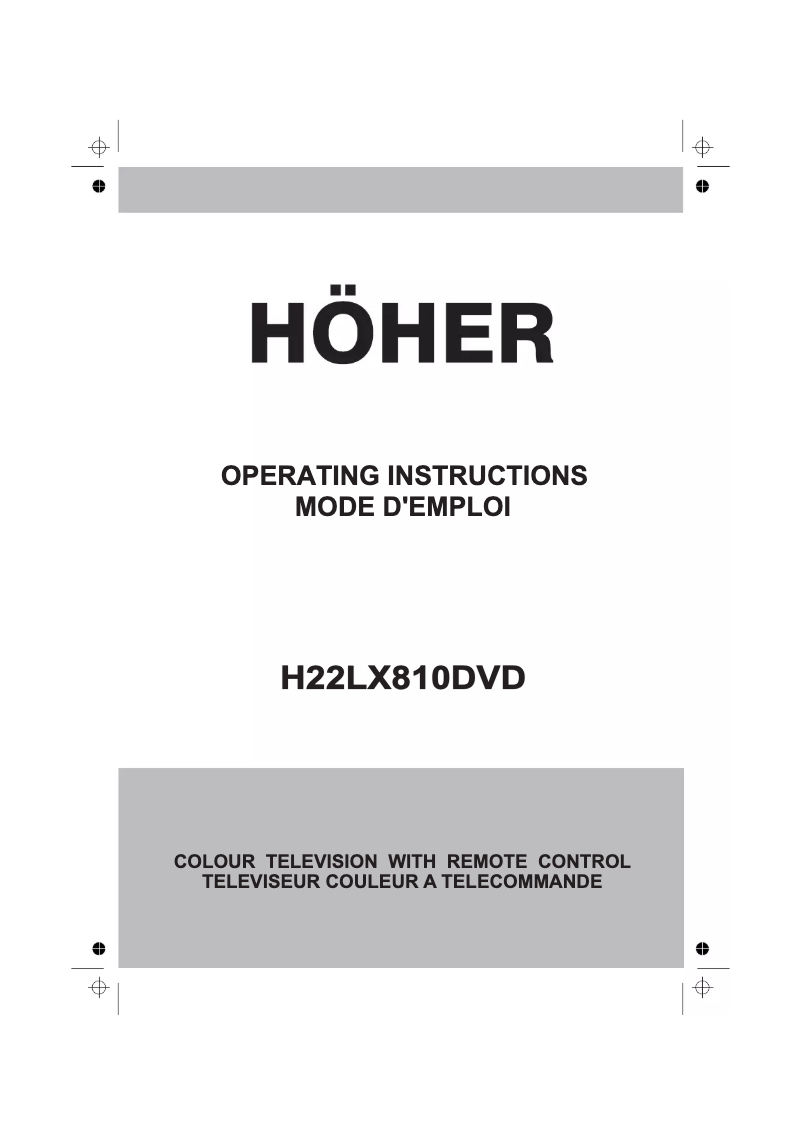 Page n°1 - Manuel utilisateur Höher H22LX810DVD