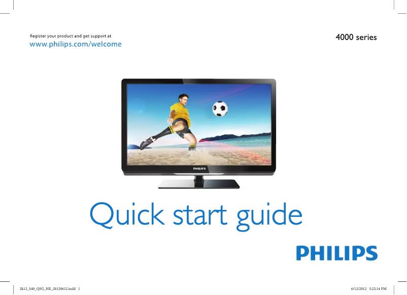 First page image of the manual for 26PFL4007T