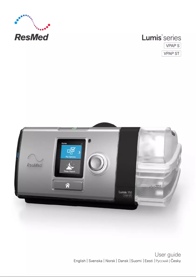 Page 1 de la notice Manuel utilisateur ResMed Lumis 100 VPAP S
