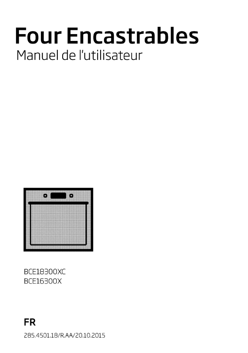 Page n°1 - Manuel utilisateur Beko BCE 18300 XC