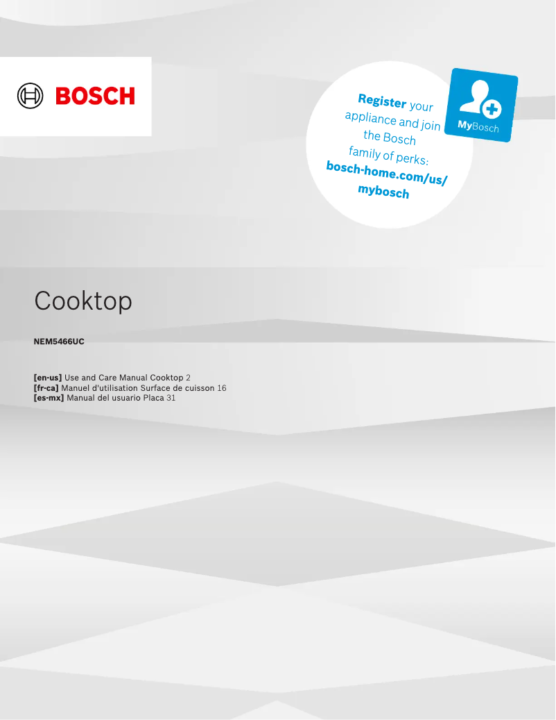 Página 1 del manual Manual de usuario Bosch NEM5466UC