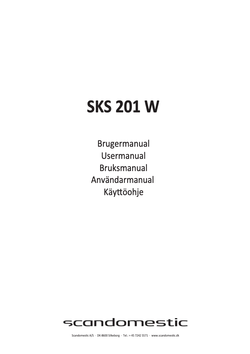 Page 1 de la notice Manuel utilisateur Scandomestic SKS 201 W