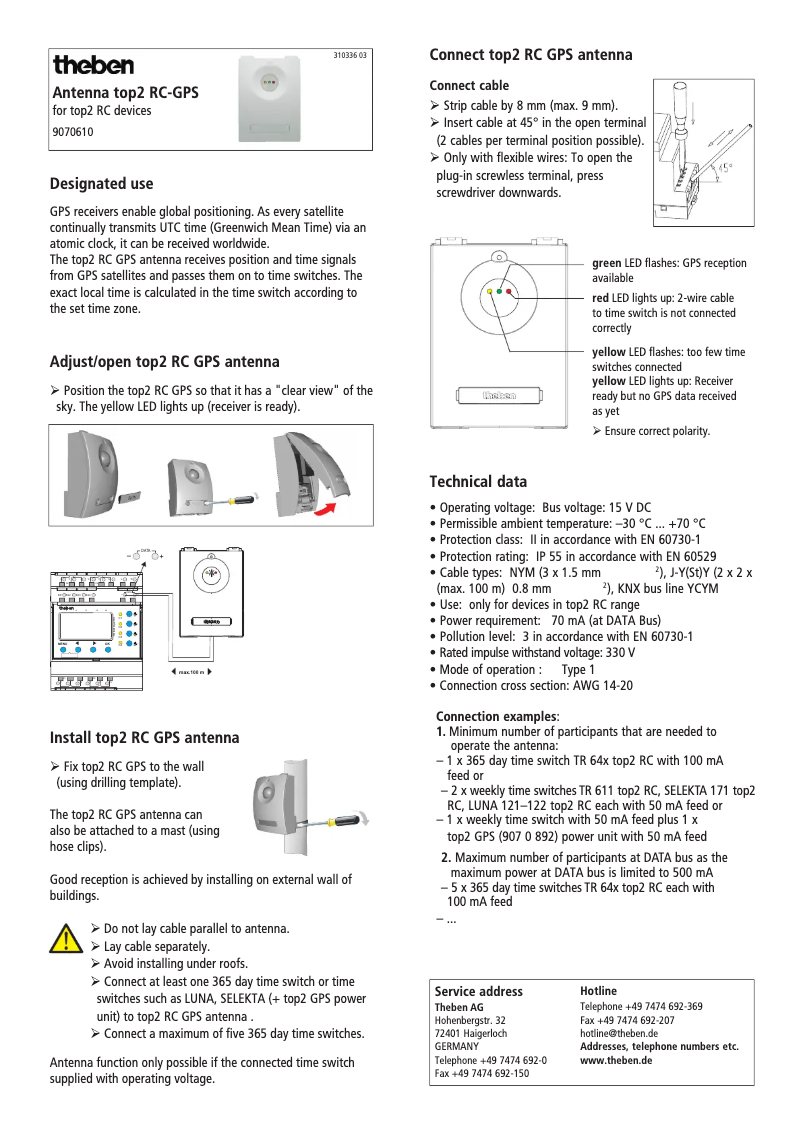 Image de la première page du manuel de l'appareil Antenna top2 RC-GPS