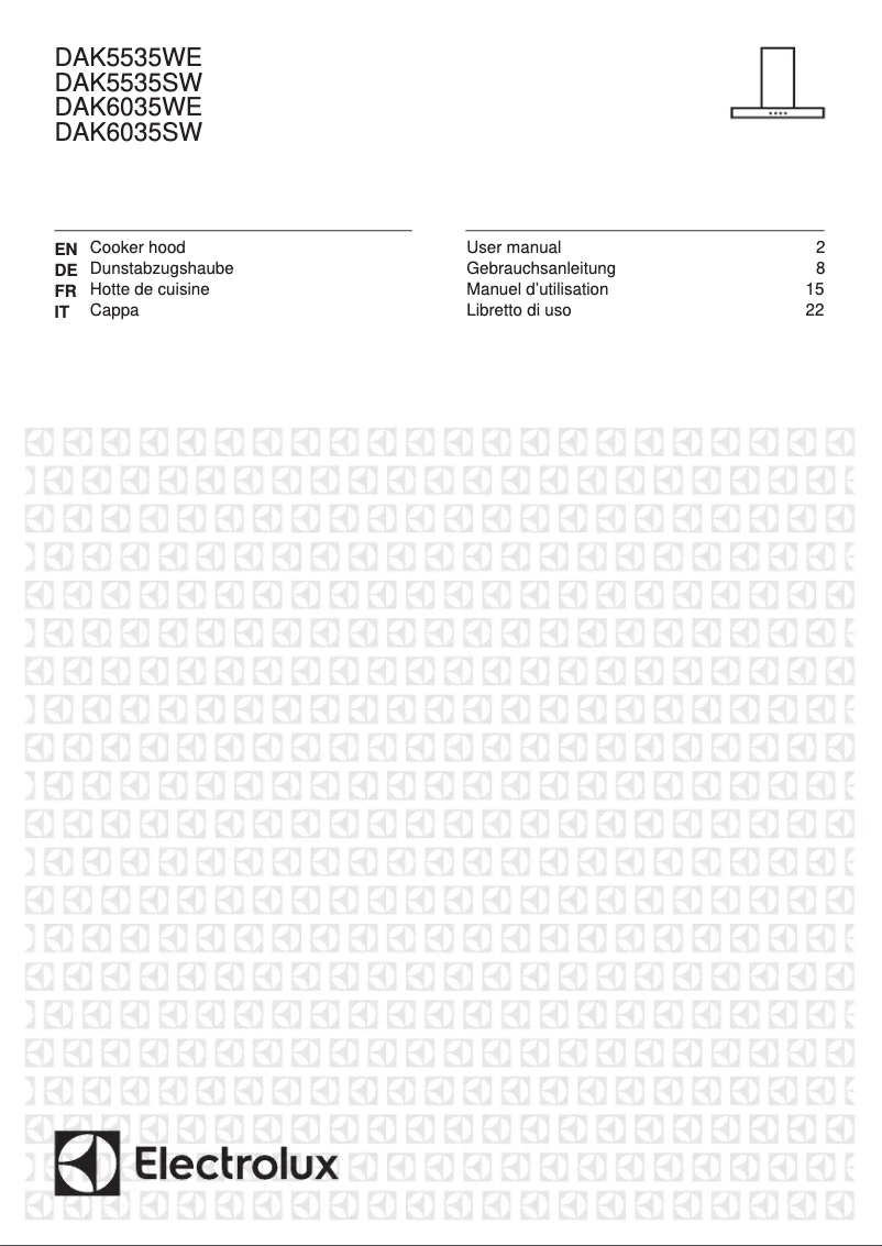 Page 1 de la notice Manuel utilisateur Electrolux DAL6035WE