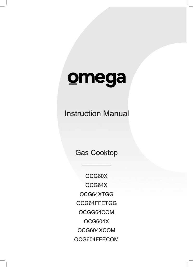 Page n°1 - Manuel utilisateur Omega OCG64FFETGG