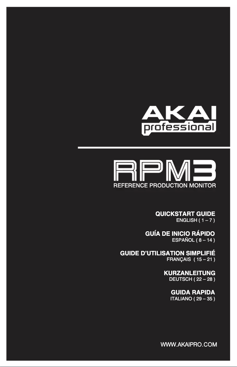 Page 1 de la notice Manuel utilisateur AKAI RPM3