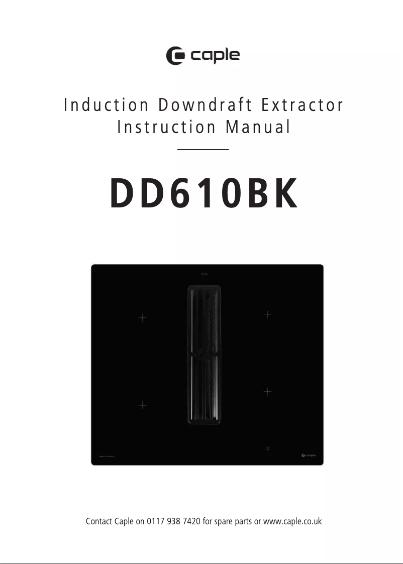 Page 1 de la notice Manuel utilisateur Caple DD610BK