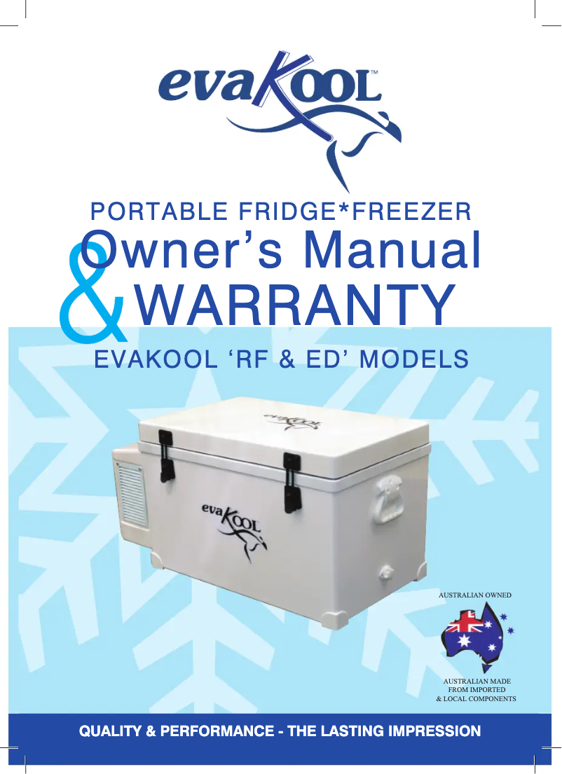 Page n°1 - Manuel utilisateur Evakool RFE40