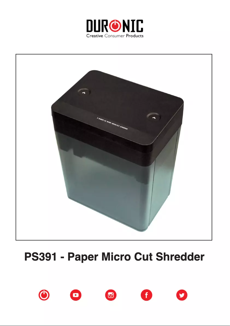 Page n°1 - Manuel utilisateur Duronic PS391