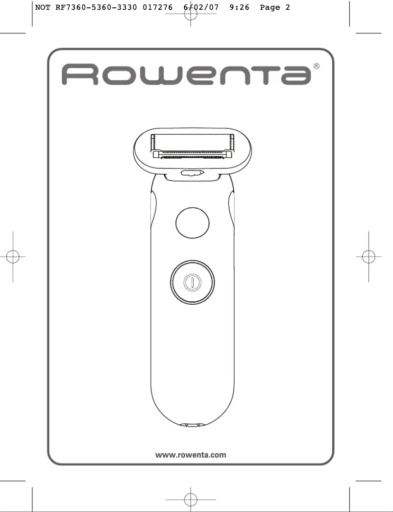 Página 1 del manual Manual de usuario Rowenta Lissea RW5360