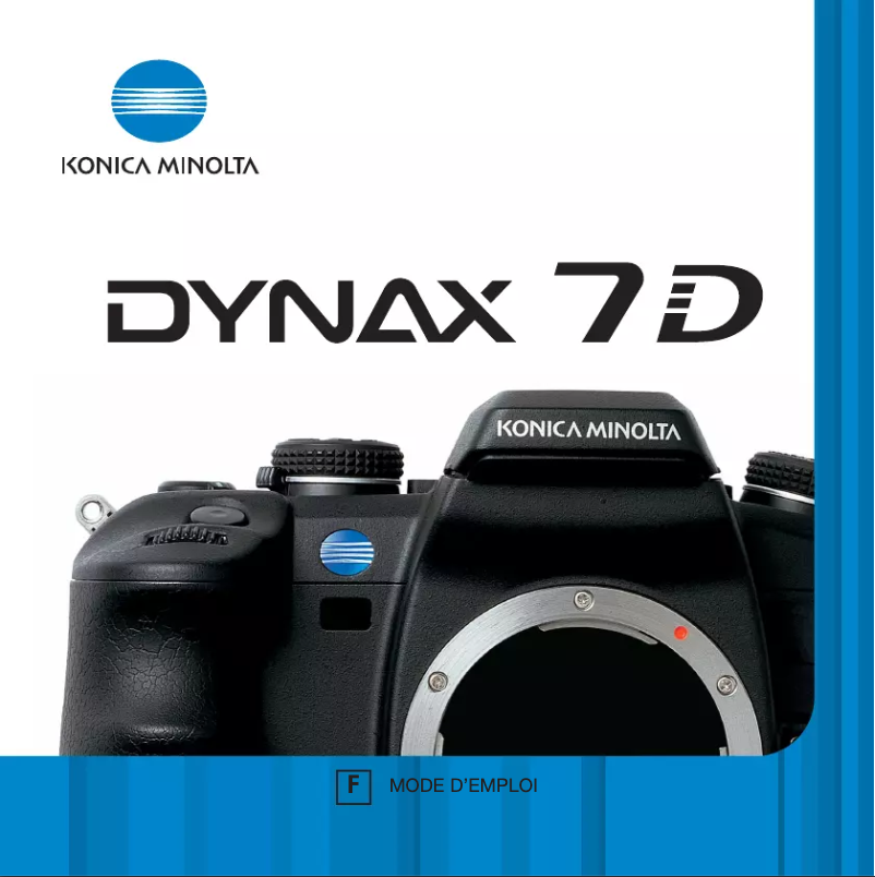 Page n°1 - Manuel utilisateur Konica Minolta Dynax 7D