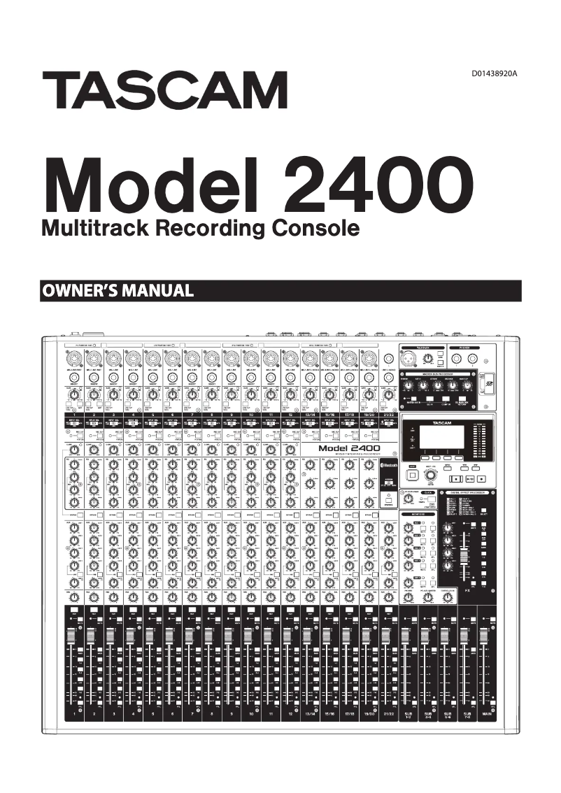 Página 1 del manual Manual de usuario Tascam Model 2400