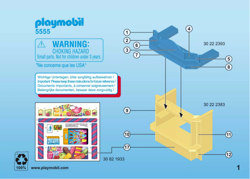 Page 1 de la notice Manuel utilisateur Playmobil Summer Fun Sweet Shop 5555