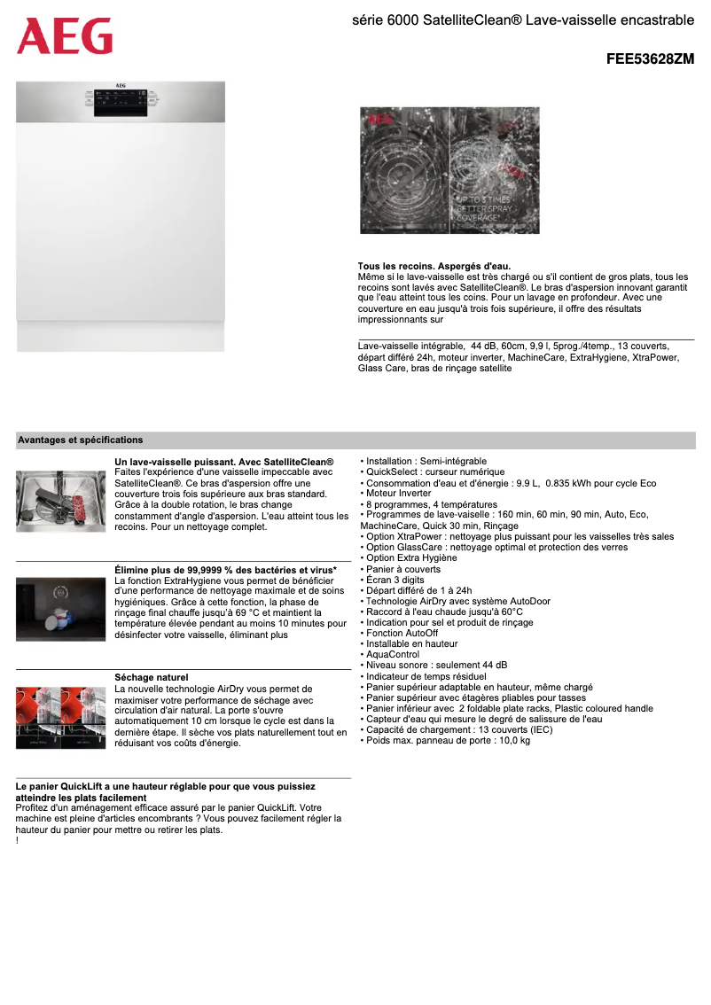 Image de la première page du manuel de l'appareil FEE53628ZM