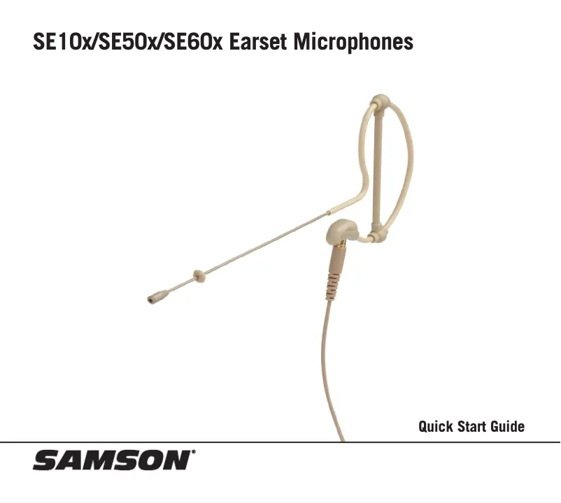 Page 1 de la notice Manuel utilisateur Samson SE60x