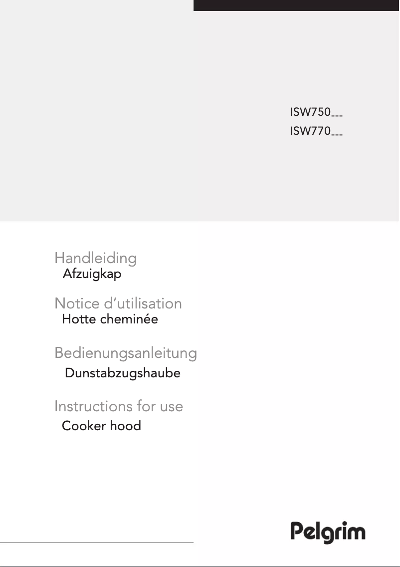 Page 1 de la notice Manuel utilisateur Pelgrim ISW750RVS