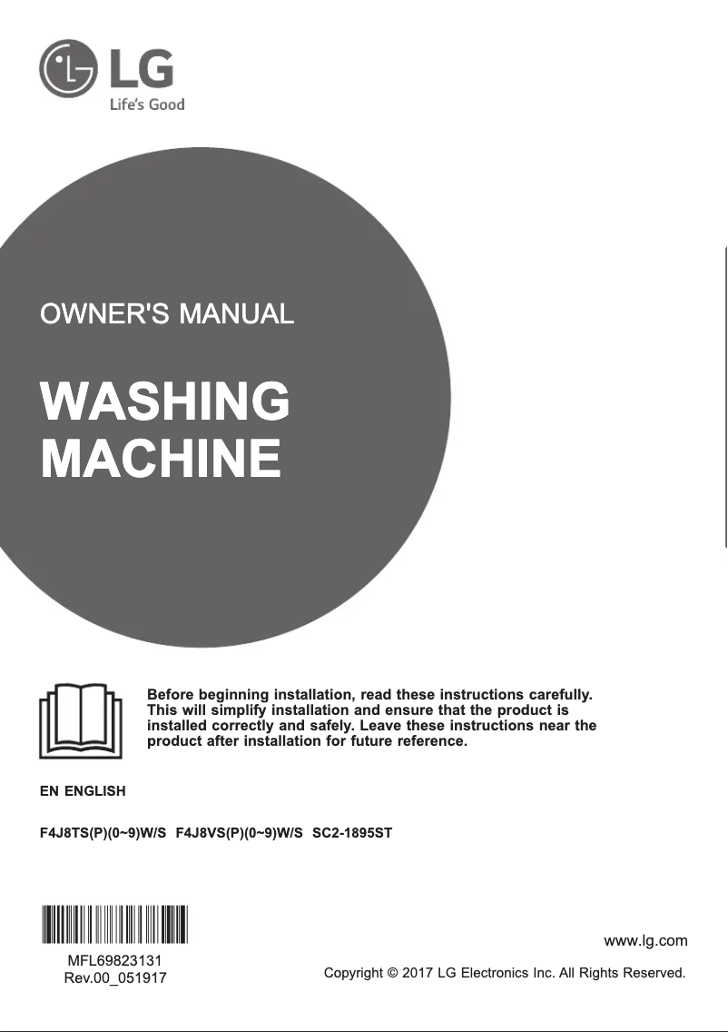 Page 1 de la notice Manuel utilisateur LG SC2-1895ST