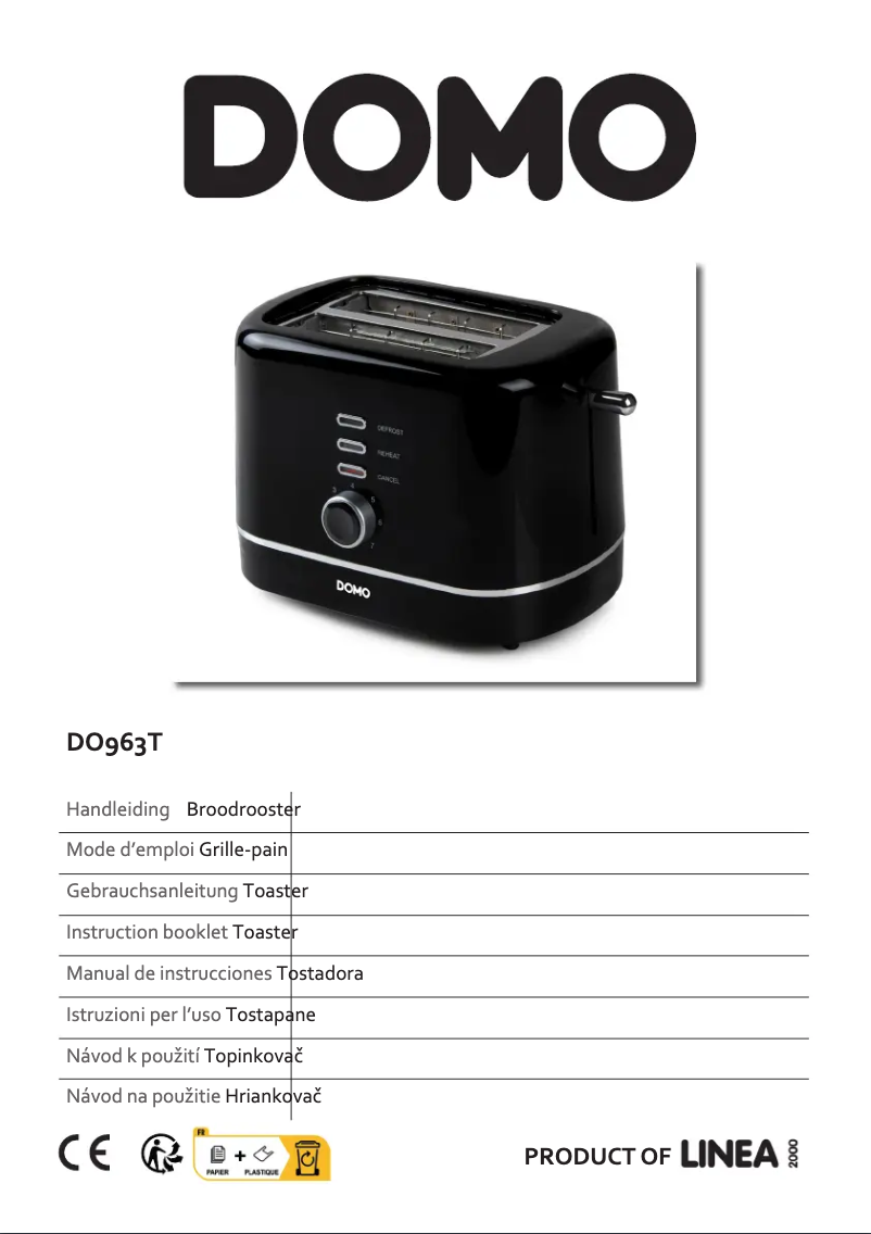 Page n°1 - Manuel utilisateur Domo DO963T