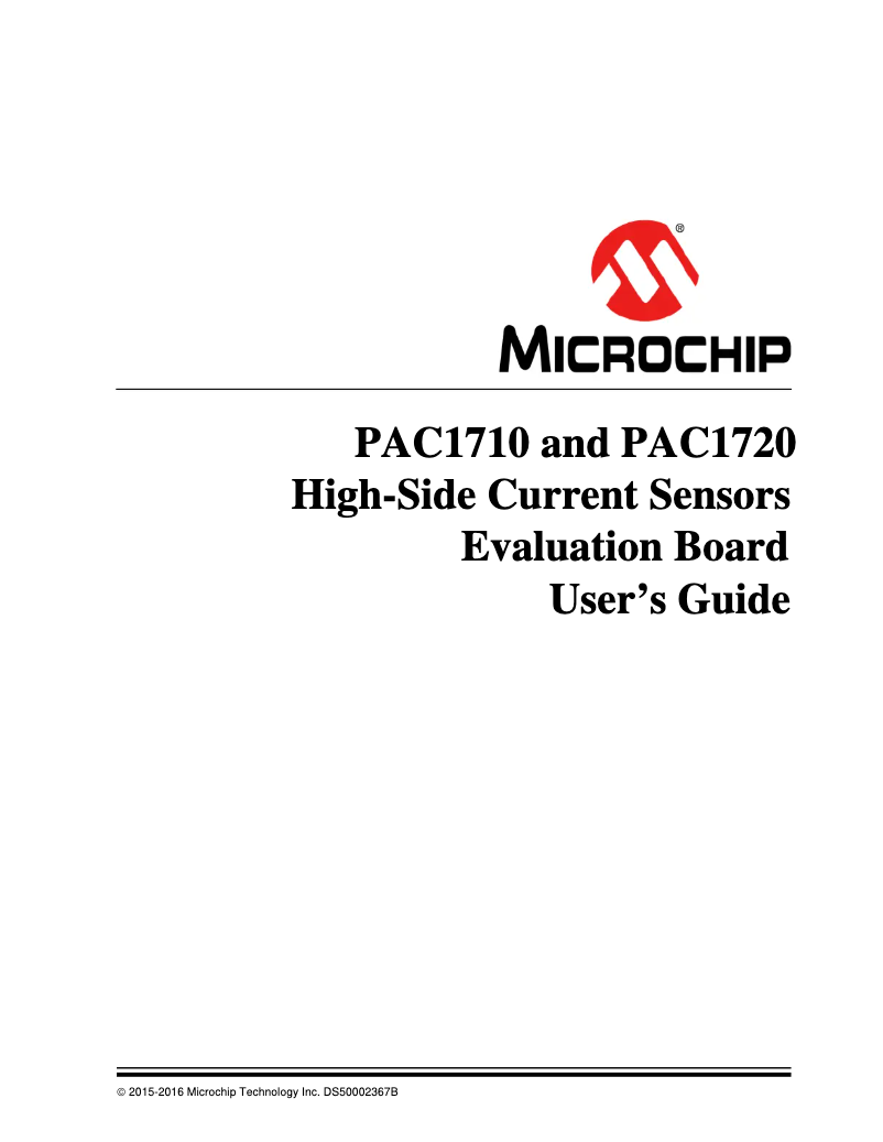 Page 1 de la notice Manuel utilisateur Microchip PAC1720