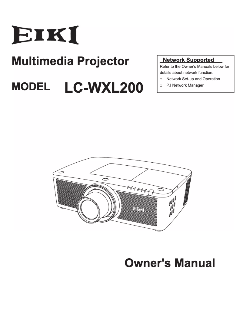 Image de la première page du manuel de l'appareil LC-WXL200