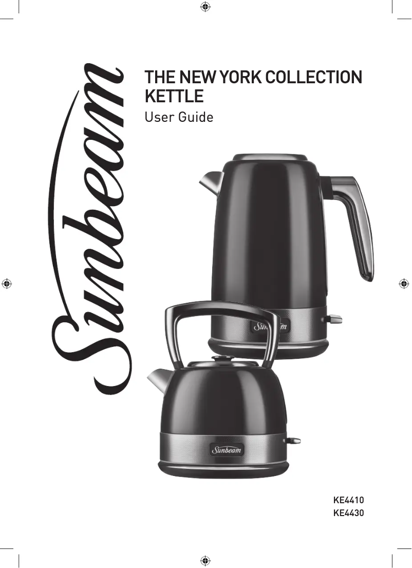 Page 1 de la notice Manuel utilisateur Sunbeam New York Collection KE4430