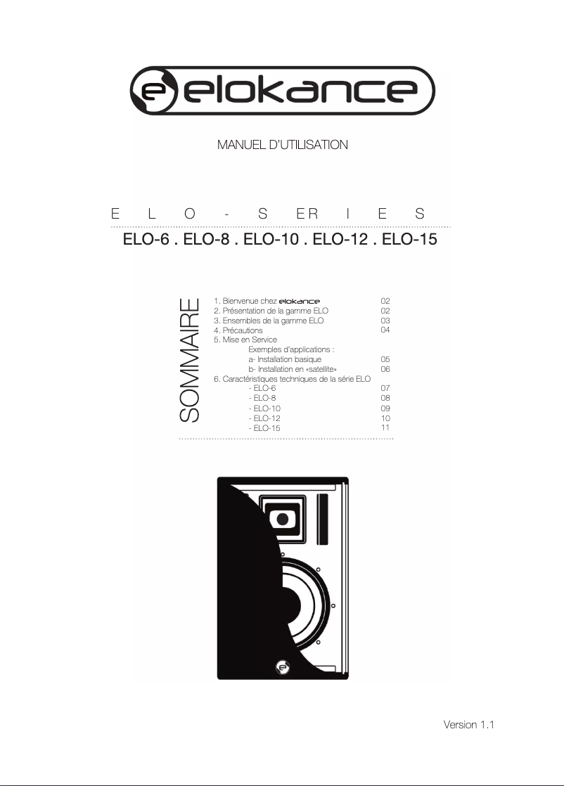 Image de la première page du manuel de l'appareil Elo-8W