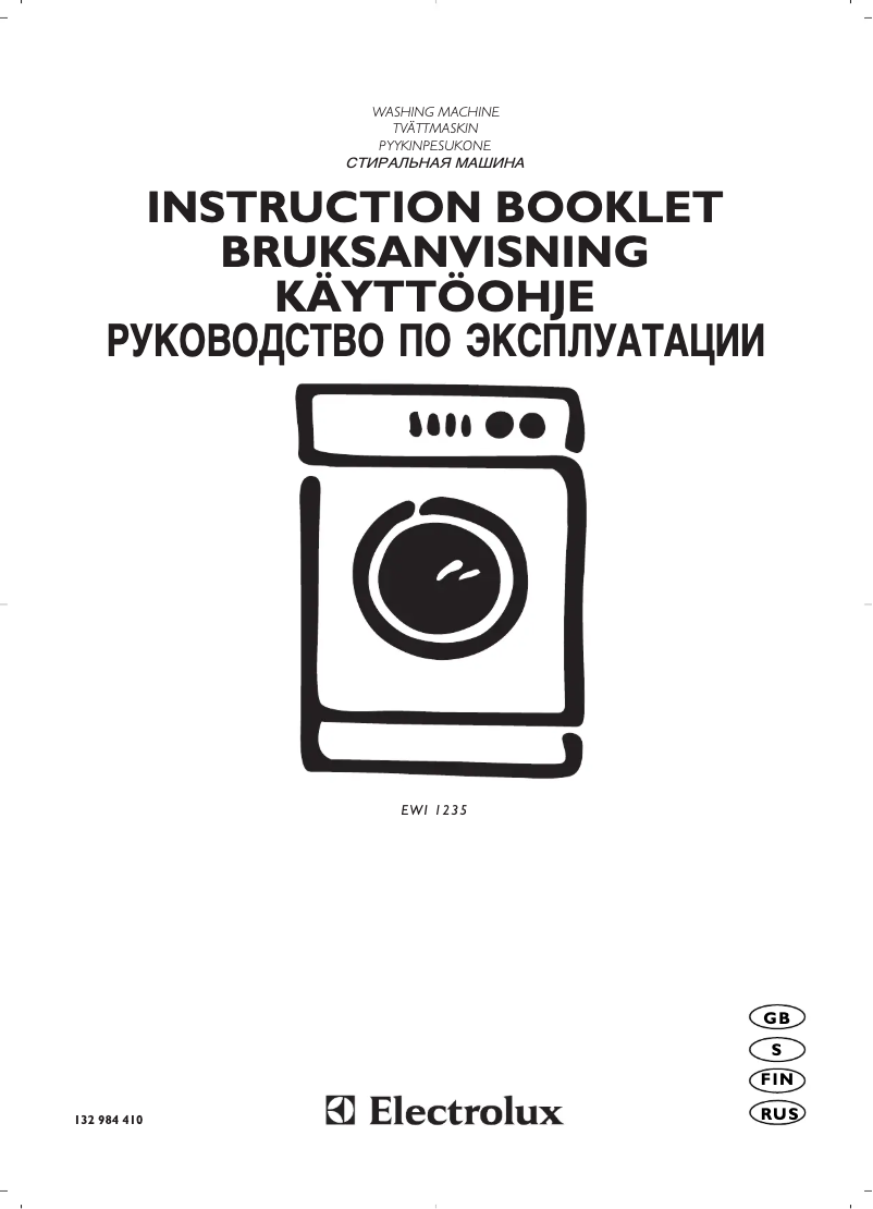 Image de la première page du manuel de l'appareil EWI 1235