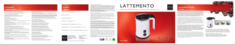 Page 1 de la notice Manuel utilisateur Lattemento LM140