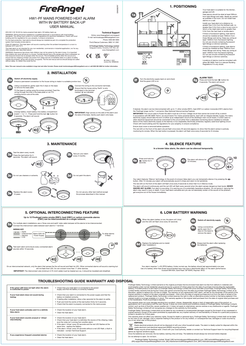 Image de la première page du manuel de l'appareil HW1-PF-T