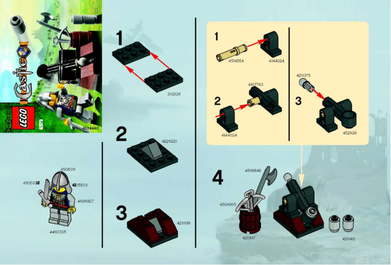 Page n°1 - Manuel utilisateur Lego Knight & Catapult