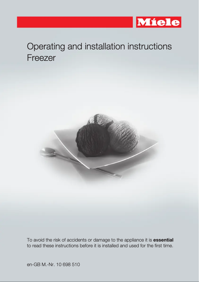 Page 1 de la notice Manuel utilisateur Miele FN24062