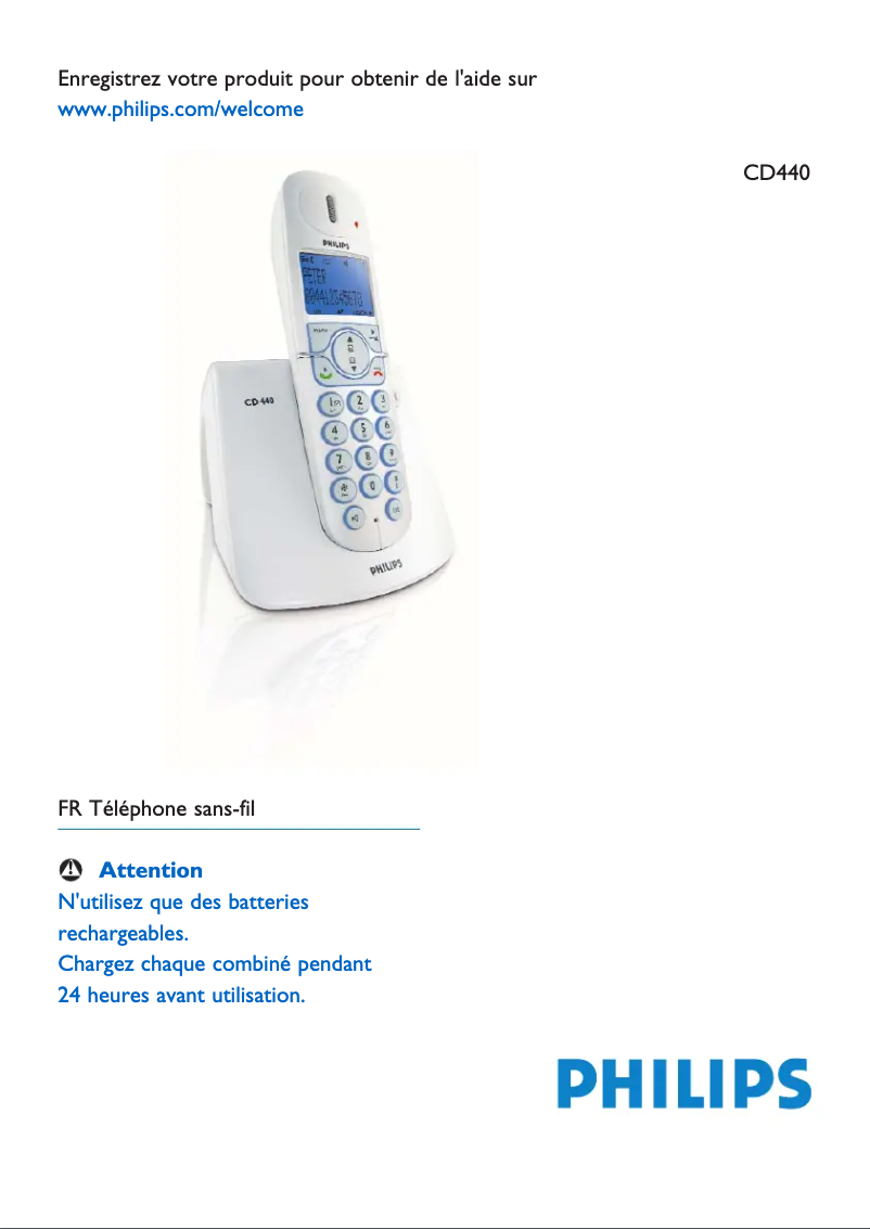 Imagen de la primera página del manual del dispositivo CD440