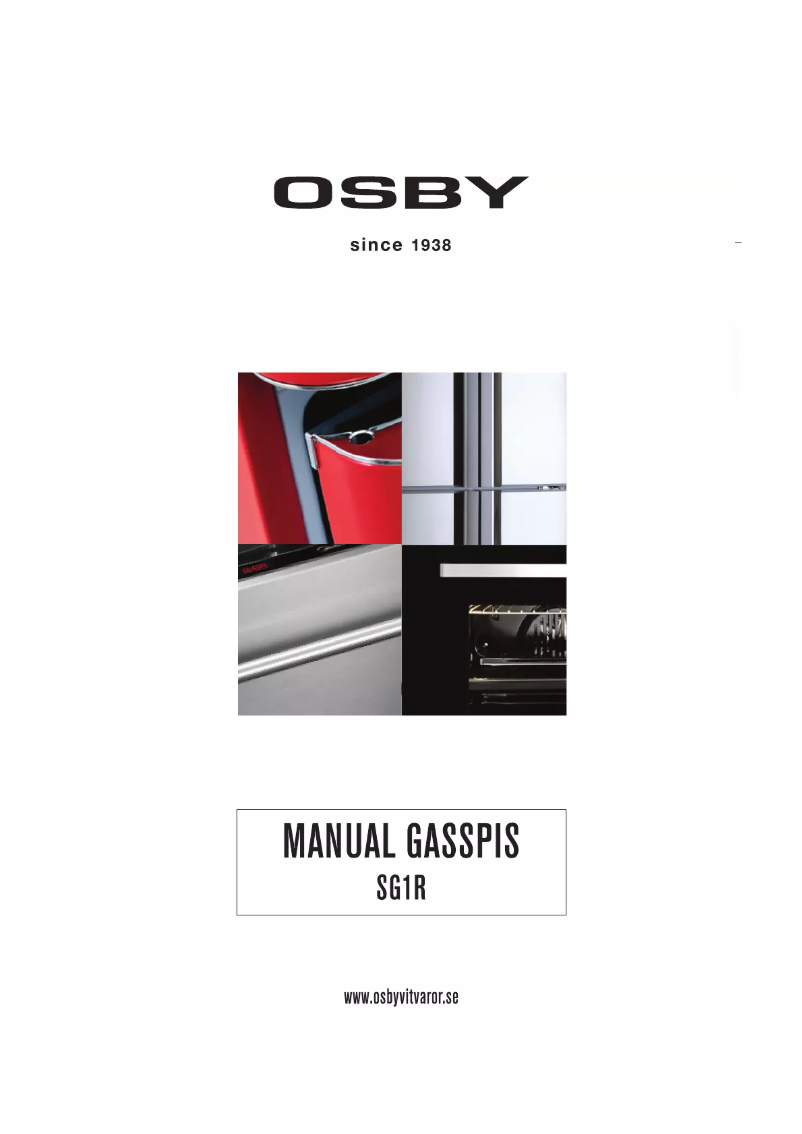 Page n°1 - Manuel utilisateur OSBY SG1R