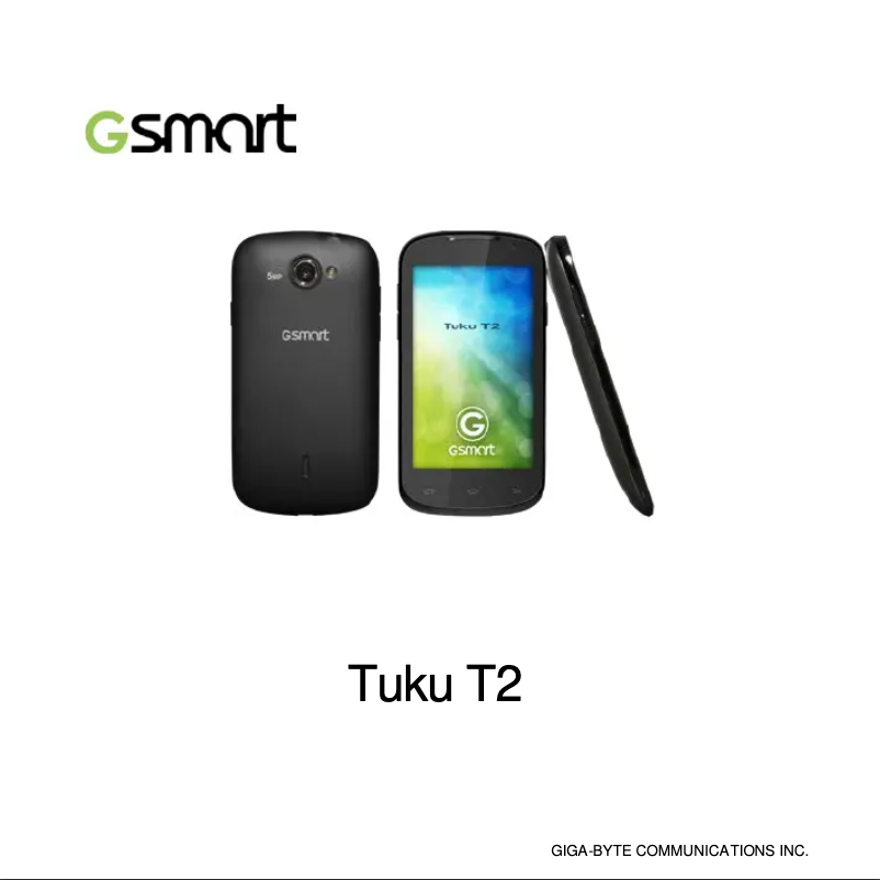 Página 1 del manual Manual de usuario GSmart Tuku T2