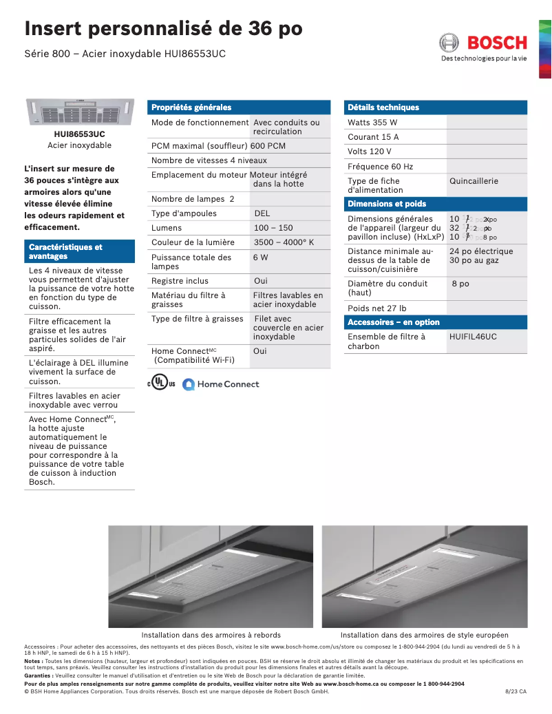 Imagen de la primera página del manual del dispositivo HUI86553UC
