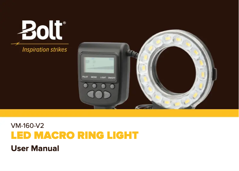 Page n°1 - Manuel utilisateur Bolt VM-160-V2