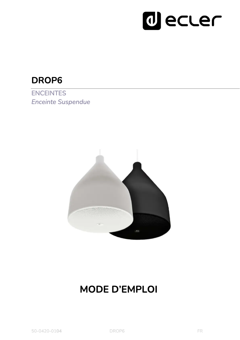 Page 1 de la notice Manuel utilisateur Ecler DROP6
