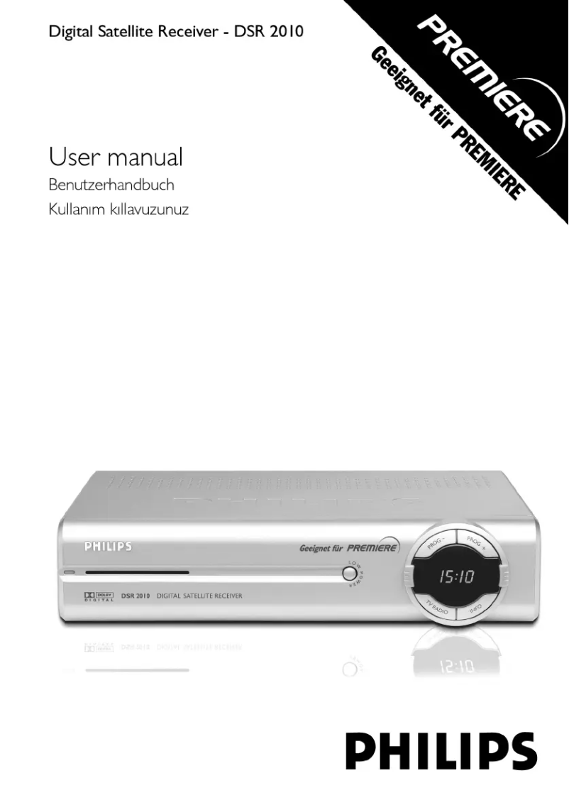 Page 1 de la notice Manuel utilisateur Philips DSR2010