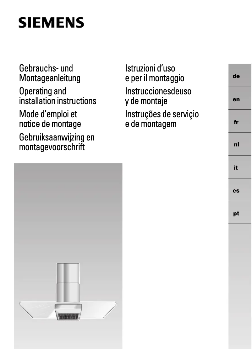 Page 1 de la notice Manuel utilisateur Siemens LC955GA30