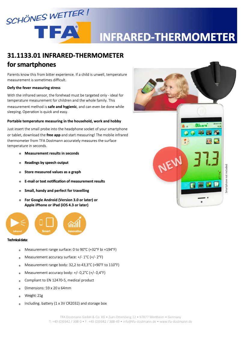 Page n°1 - Fiche technique TFA 31.1133