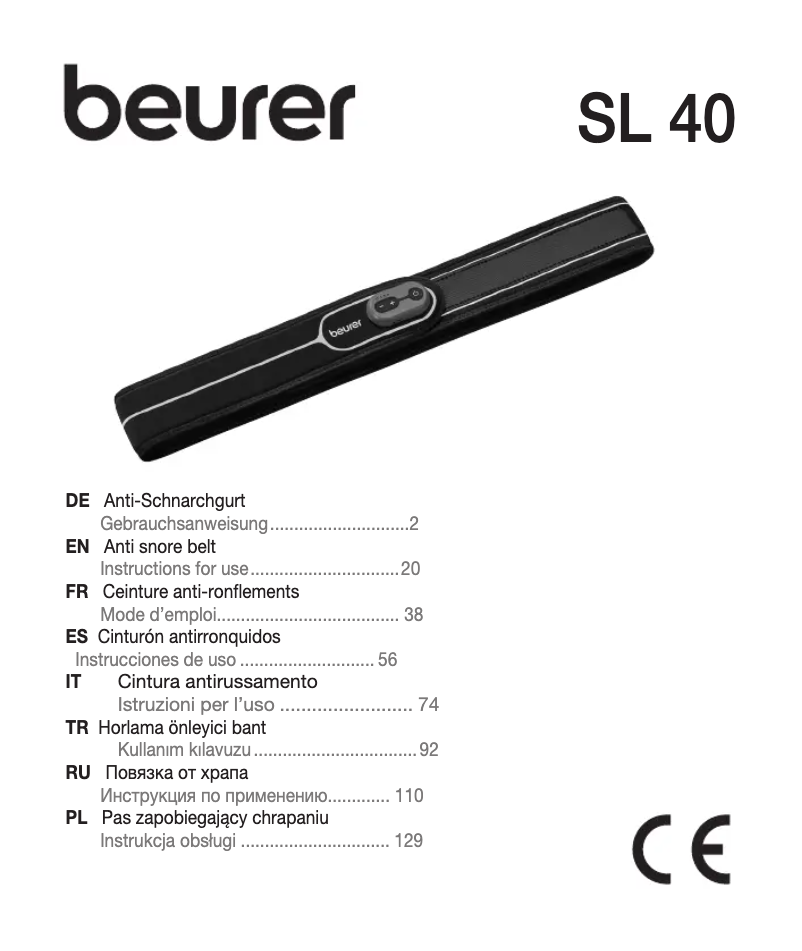 Image de la première page du manuel de l'appareil SL 40