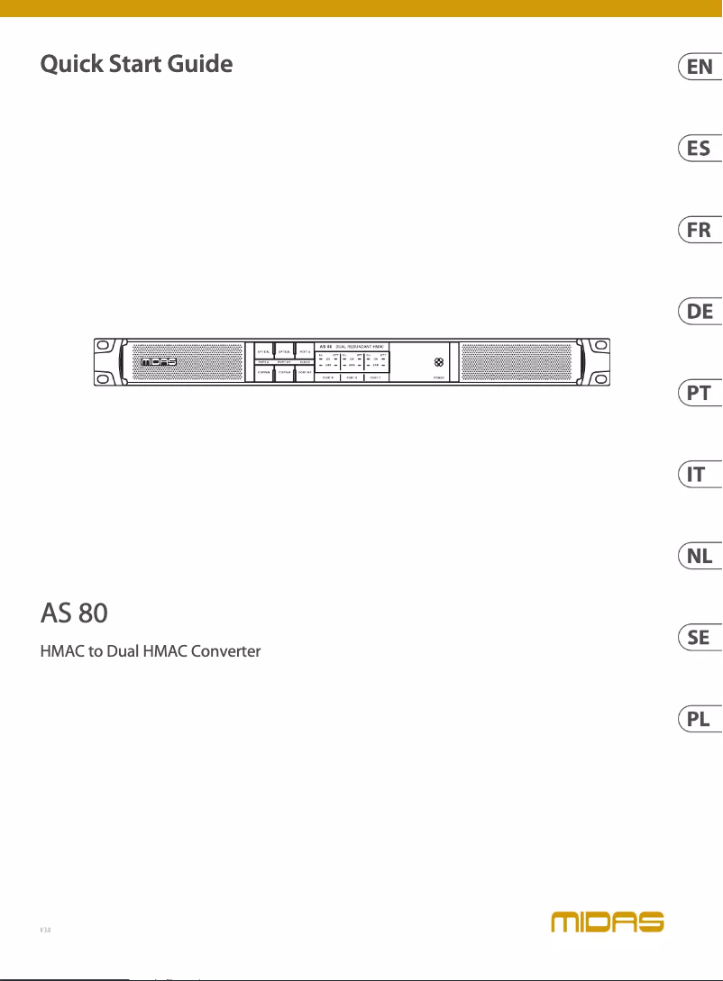 Página 1 del manual Manual de usuario Midas AS 80