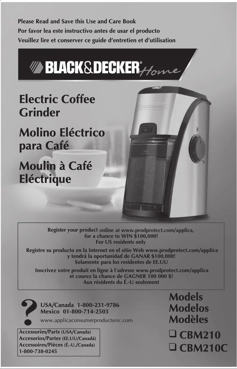Page 1 de la notice Manuel utilisateur Black & Decker CBM210C