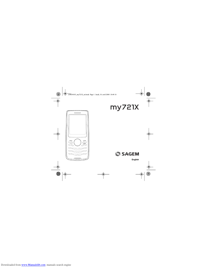 Page 1 de la notice Manuel utilisateur Sagem MY721X